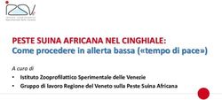 PESTE SUINA AFRICANA NEL CINGHIALE: Come procedere in allerta bassa ("tempo di pace") Istituto Zooprofilattico Sperimentale delle Venezie ...