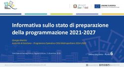 Informativa sullo stato di preparazione della programmazione 2021-2027 - PON Metro