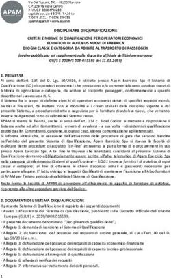 DISCIPLINARE DI QUALIFICAZIONE CRITERI E NORME DI QUALIFICAZIONE PER OPERATORI ECONOMICI FORNITORI DI AUTOBUS NUOVI DI FABBRICA DI OGNI CLASSE E ...