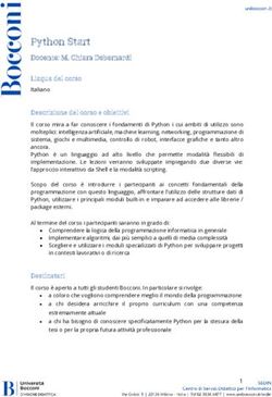 Python Start Docente: M. Chiara Debernardi Lingua del corso Italiano