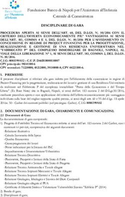 DISCIPLINARE DI GARA Fondazione Banco di Napoli per l'Assistenza all'Infanzia Centrale di Committenza