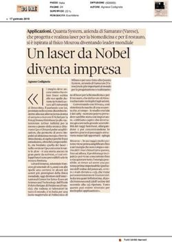 Un laserda Nobel diventa impresa - Agnese Codignola" Il meglio deve an- Quanta System