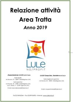 Relazione attivit&agrave; Area Tratta - Anno 2019 - Lule ONLUS