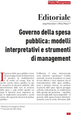 Editoriale Governo della spesa pubblica: modelli interpretativi e strumenti di management - Rivista Italiana di Public Management