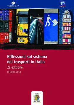 Rifl essioni sul sistema dei trasporti in Italia - 2a edizione OTTOBRE 2019 - ISFORT