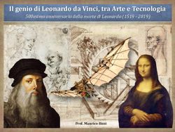 Il genio di Leonardo da Vinci, tra Arte e Tecnologia - 500esimo anniversario della morte di Leonardo (1519 - 2019) - Scuola ...
