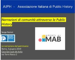 Narrazioni di comunità attraverso la Public History - Serge Noiret La narrazione del patrimonio Roma, 3 giugno 2019 Casa San Juan de Avila via ...