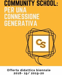 COMMUNITY SCHOOL: PER UNA CONNESSIONE GENERATIVA - Offerta didattica biennale 2018- 19/ 2019-20 - Fondazione Cassa di Risparmio di Biella