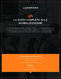 LA GUIDA COMPLETA ALLA GLOBALIZZAZIONE - Lionbridge