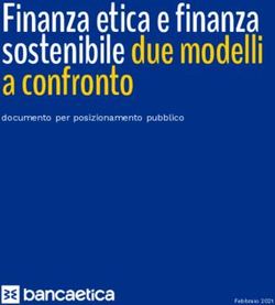 Finanza etica e finanza sostenibile due modelli a confronto - documento per posizionamento pubblico - Banca Etica