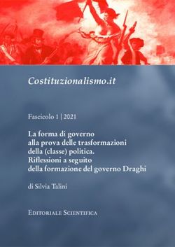 Costituzionalismo.it La forma di governo alla prova delle trasformazioni della (classe) politica. Riflessioni a seguito della formazione del ...