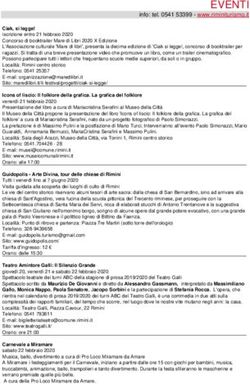 EVENTI info: tel. 0541 53399 - www.riminiturismo.it - Rimini turismo