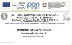 CURRICOLO: INGLESE POTENZIATO - Scuola media Ugo Foscolo ANNO SCOLASTICO 2020-2021 - Istituto Comprensivo ...