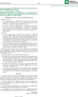 D.G. Ambiente e clima - Progetto ...