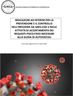 INDICAZIONI AD INTERIM PER LA PREVENZIONE E IL CONTROLLO DELL'INFEZIONE DA SARS-COV-2 NELLE ATTIVIT&Agrave; DI ACCERTAMENTO DEI REQUISITI PSICO-FISICI ...