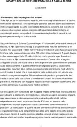 IMPATTO DELLO SCI FUORI PISTA SULLA FAUNA ALPINA