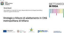 Strategie e Misure di adattamento in Città metropolitana di Milano - Cinzia Davoli