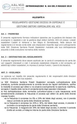REGOLAMENTO GESTIONE DECESSI IN OSPEDALE E GESTIONE OBITORI OSPEDALIERI ASL VCO