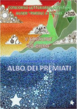 ALBO DEI PREMIATI V EDIZIONE "LA GIOIA" - CONCORSO LETTERARIO-ARTISTICO AUSER "PAROLE A COLORI"
