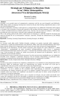 Strategie per Sviluppare la Ricezione Orale In un' Ottica Metacognitiva Attraverso l'Uso del Questionario MALQ