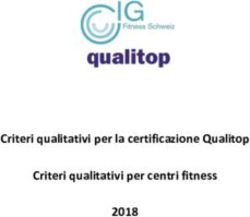 Criteri qualitativi per la certificazione Qualitop Criteri qualitativi per centri fitness 2018