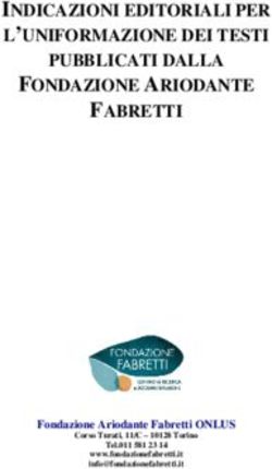 INDICAZIONI EDITORIALI PER L'UNIFORMAZIONE DEI TESTI FONDAZIONE ARIODANTE FABRETTI - PUBBLICATI DALLA