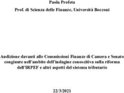 Paola Profeta Prof. di Scienza delle Finanze, Universit&agrave; Bocconi Audizione davanti alle Commissioni Finanze di Camera e Senato congiunte ...