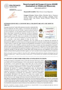 Recenti progetti del Gruppo di ricerca AWARE (Assessment on WAste and REsources)