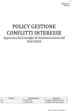 POLICY GESTIONE CONFLITTI INTERESSE - Approvata dal Consiglio di Amministrazione del 30.03.2020 - Sefea Impact