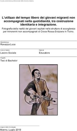 L'utilizzo del tempo libero dei giovani migranti non accompagnati nella quotidianità, tra costruzione identitaria e integrazione - in SUPSI Tesi