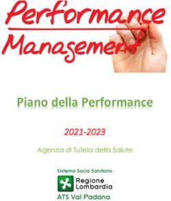 Piano della Performance - 2021-2023 Agenzia di Tutela della Salute - ATS Val Padana