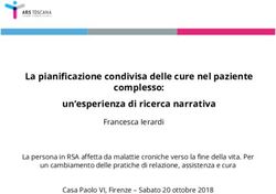La pianificazione condivisa delle cure nel paziente complesso: un'esperienza di ricerca narrativa - ARS Toscana