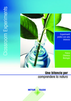 Una bilancia per comprendere la natura - Esperimenti pratici con una bilancia Fisica Chimica Biologia