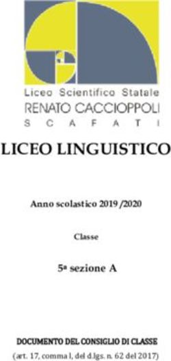 LICEO LINGUISTICO 5ᵃ sezione A - Anno scolastico 2019 /2020