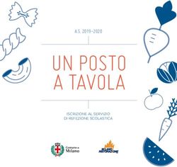 UN POSTO A TAVOLA A.S. 2019-2020 - ISCRIZIONE AL SERVIZIO DI REFEZIONE SCOLASTICA - Milano Ristorazione