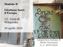 L'uso di Wikipedia - Modulo B L'italiano fuori d'Europa 29 aprile 2020