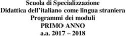 PRIMO ANNO a.a. 2017 2018 - Scuola di Specializzazione Didattica dell'italiano come lingua straniera Programmi dei moduli - UNISTRASI