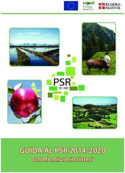 GUIDA AL PSR 2014-2020 - tutte le misure in sintesi - Regione Piemonte
