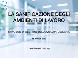 LA SANIFICAZIONE DEGLI AMBIENTI DI LAVORO - STRATEGIE DI GESTIONE DELLA QUALITA' DELL'ARIA
