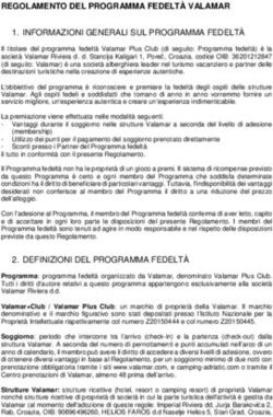 REGOLAMENTO DEL PROGRAMMA FEDELT&Agrave; VALAMAR