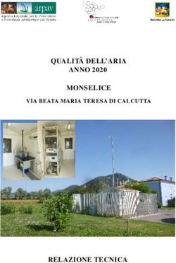 QUALIT&Agrave; DELL'ARIA ANNO 2020 MONSELICE - RELAZIONE TECNICA - VIA BEATA MARIA TERESA DI CALCUTTA - Arpa Veneto