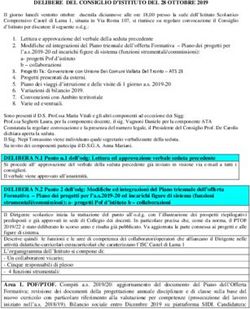 DELIBERE DEL CONSIGLIO D'ISTITUTO DEL 28 OTTOBRE 2019 - Istituto Comprensivo ...