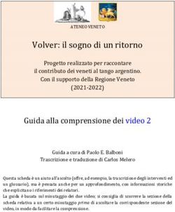 Volver: il sogno di un ritorno - Progetto realizzato per raccontare il contributo dei veneti al tango argentino. Con il supporto della Regione ...