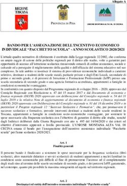 BANDO PER L'ASSEGNAZIONE DELL'INCENTIVO ECONOMICO INDIVIDUALE "PACCHETTO SCUOLA" - ANNO SCOLASTICO 2020/2021