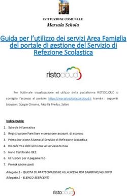 RELAZIONE TECNICA E COSTO DEL SERVIZIO DI MENSA SCOLASTICA E SERVIZIO ...