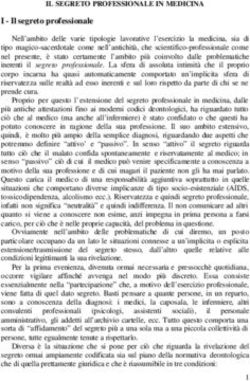 I - Il segreto professionale