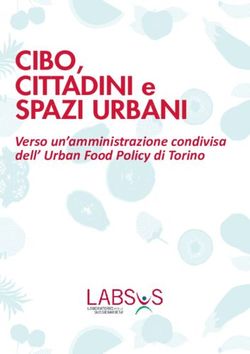 CIBO, CITTADINI e SPAZI URBANI - Verso un'amministrazione condivisa dell' Urban Food Policy di Torino - Citt&agrave; di Torino