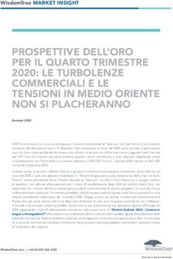 PROSPETTIVE DELL'ORO PER IL QUARTO TRIMESTRE 2020: LE TURBOLENZE COMMERCIALI E LE TENSIONI IN MEDIO ORIENTE NON SI PLACHERANNO - WisdomTree ...