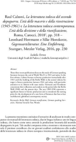 Raul Calzoni, La letteratura tedesca del secondo dopoguerra. L'età delle macerie e della ricostruzione (1945-1961) e La letteratura tedesca ...