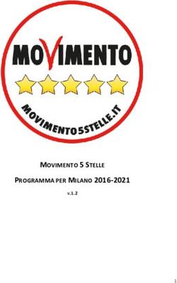PROGRAMMA PER MILANO 2016-2021 - MOVIMENTO 5 STELLE